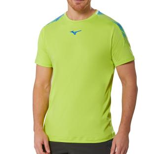 T-shirt de Tennis Vert Pomme Homme Mizuno Shadow pas cher