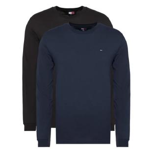 Lot de 2 T-shirts Noir/Marine Homme Tommy Hilfiger Tjm Slim 2pack vue 0