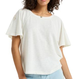 T-shirt Ecru Femme Roxy Time For Palm pas cher