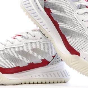 Chaussures de Padel Blanc/Rouge Femme Adidas Courtquick vue 0