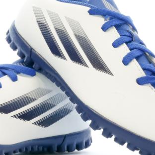 Chaussures de futsal Blanc/Bleu Enfant Adidas X Speedflow.4 vue 7