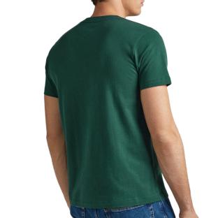 T-shirt Vert Foncé Homme Pepe jeans Wido vue 2