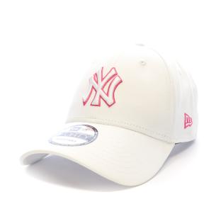 Casquette Blanche/Rose Homme New Era Outline pas cher