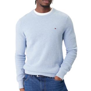 Sweat Bleu Homme Tommy Hilfiger Structure vue 0