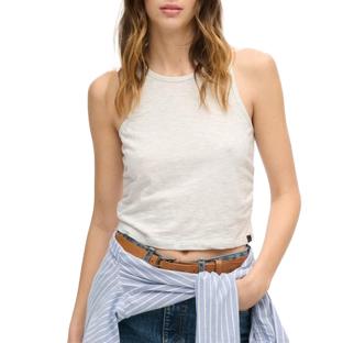 Débardeur Blanc Chiné Femme Superdry Superdry Ruched pas cher