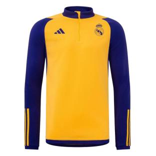 Real Madrid Sweat Training Jaune/Violet Homme Adidas 2023/2024 pas cher