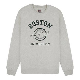 Sweat Gris Homme Teddy Smith Boston vue 0