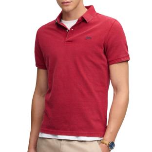Polo Rouge Homme Superdry Classic Pique vue 0