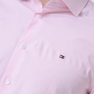Chemise Blanche/Rose Homme Tommy Hilfiger Strch Poplin vue 3