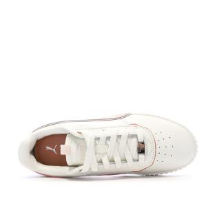 Baskets Blanches/Roses Femme Puma Carina 395017 vue 4