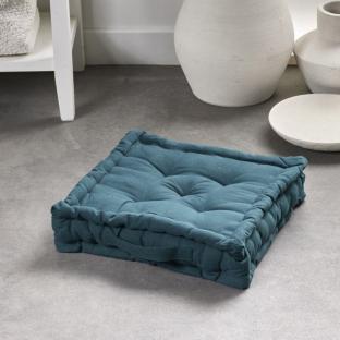 Coussin de Sol Bleu Canard Today 40x40x10cm vue 0