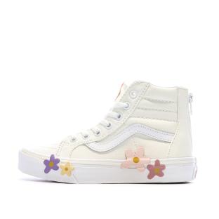 Baskets Beiges Fille Vans Flower pas cher