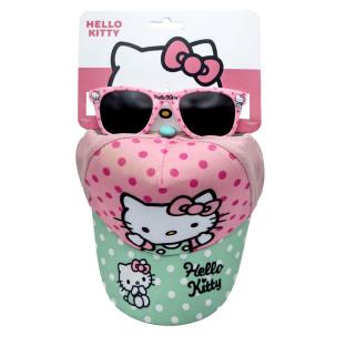 Kit Casquette + Lunette de Soleil Bleu/Rose Enfant Sport Zone Hello Kitty vue 0