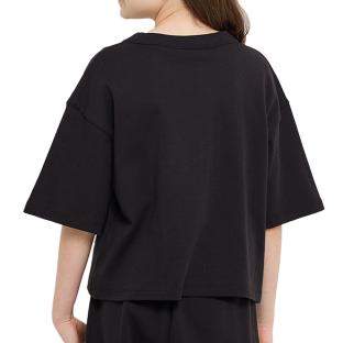 T-shirt Noir Fille Calvin Klein Jeans Teddy vue 2