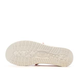 Chaussures Blanche/Orange Femme Hey Dude Wendy Stretch vue 5