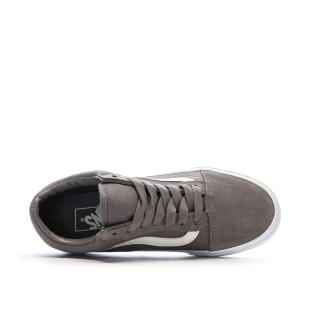 Baskets Grise Femme Vans Old Skool Check Bumper vue 4