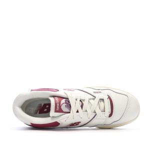 Baskets Ecru/Prune Homme New Balance Bb550 vue 0