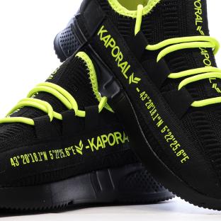 Baskets Noir/Jaune Homme Kaporal Dofino vue 0