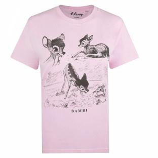 T-Shirt Rose Femme Disney Bambi & Thumper Nature vue 0