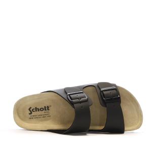 Sandales Noires Lisses Homme Schott Arthur vue 5