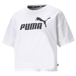 T-shirt Blanc Femme Puma Essential Cropped pas cher