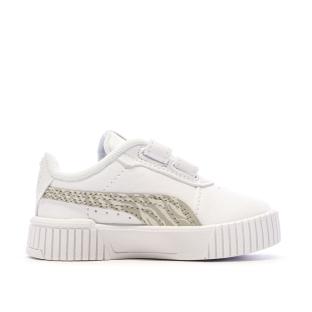 Baskets Blanches/Beiges Fille Puma Carina 2.0 vue 2