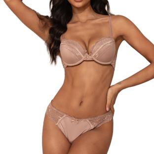 Sujetador color nude para mujer «Les Petites Bombes» de terciopelo ver 0