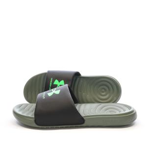 Claquettes Noire/Verte Homme Under Armour Ansa pas cher