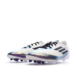 Chaussures de football Blanc/Noir/Violet Garçon Adidas F50 League Messi vue 0
