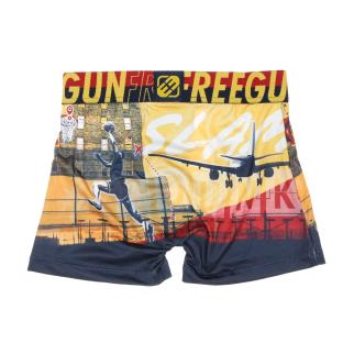 Boxer Rouge/Jaune à Imprimés Garçon Freegun BAS vue 2