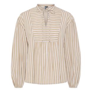 Blouse Blanc/Beige Femme Pieces Lilia pas cher