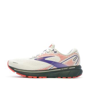 Chaussures de running Blanches/Rouges Mixte Brooks Ghost 14 pas cher