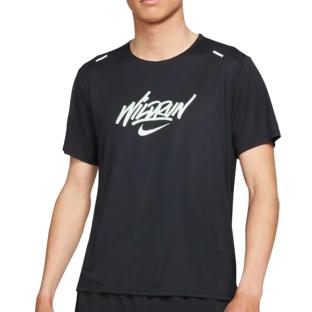 T-shirt de running Noir Homme Nike Rise 365 DA1168 pas cher