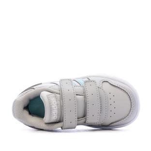 Baskets Grise Fille Adidas Hoops 2.0 vue 4