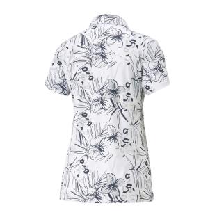 Polo Blanc/Gris Femme Puma Artwork vue 2