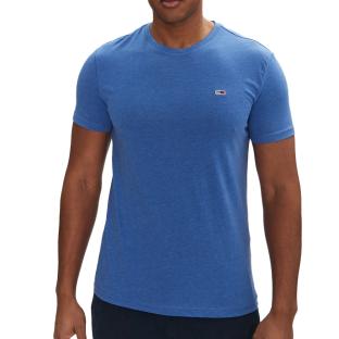 T-shirt Bleu Electrique Homme Tommy Hilfiger Tjm X Slim Jaspe pas cher