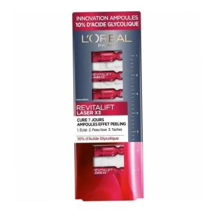 Ampoules Effet Peeling L'Oréal Paris Cure 7 Jours Revitalift Laser X3 pas cher