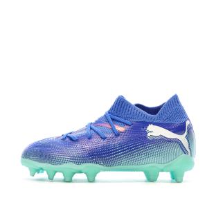 Chaussures de Foot Bleues Enfant Puma Future 7 Match FG/AG pas cher