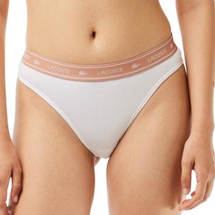 Tanga Blanc/Rose Femme Lacoste More vue 0