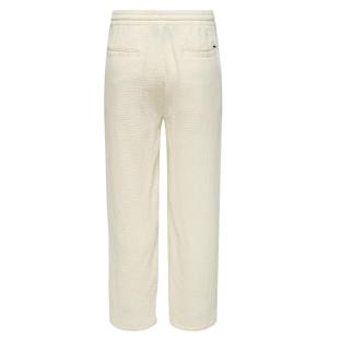 Pantalon Fluide Gaz de coton Écru Homme Only & Sons Onssinus 0158 vue 0