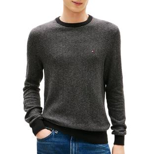 Pull Gris Chiné Homme Tommy Hilfiger Pima vue 0