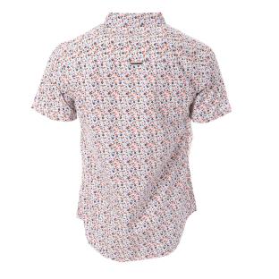 Chemise Blanche/Marine/Orange Homme RMS26 4783 vue 2