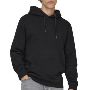 Sweat à Capuche Noir Homme Only & Sons Cere vue 0