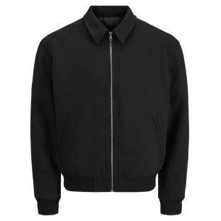 Veste Noire Homme Jack & Jones Cover Bomber vue 0