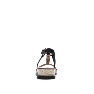Sandales Noir paille Femme Chattawak Summer vue 0