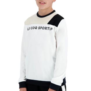 Sweat Blanc/Noir Garçon Le Coq Sportif Graphique pas cher