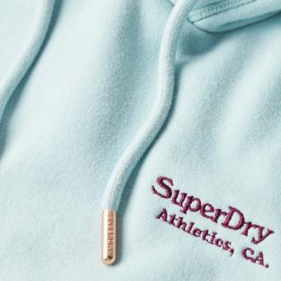 Sweat Capuche Bleu Femme Superdry Essential Logo vue 2
