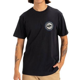 T-shirt Noir Homme Quiksilver Circle Back vue 0