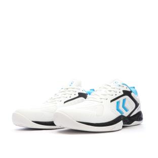 Chaussures de sport en salle Blanches/Noir/Bleu Homme Hummel Speed Court vue 6