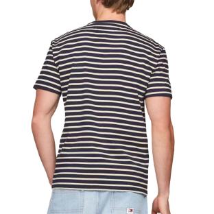 T-shirt Marine à rayures Homme Tommy Hilfiger Tjm Reg Breton vue 2